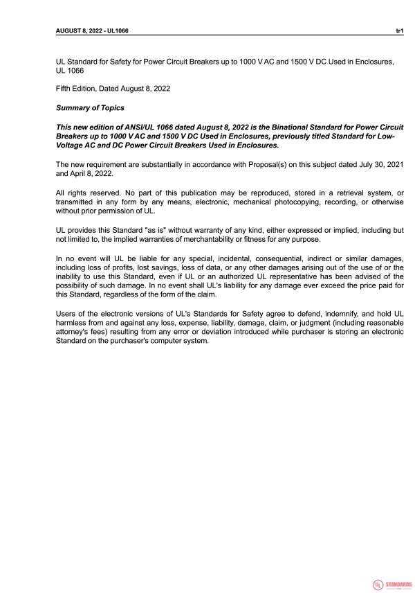 UL 1066 PDF UL 1066 PDF